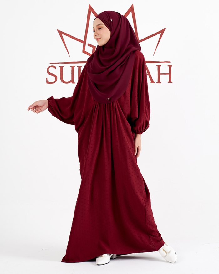 Dress Soraya - Burgundy Red - Image 4