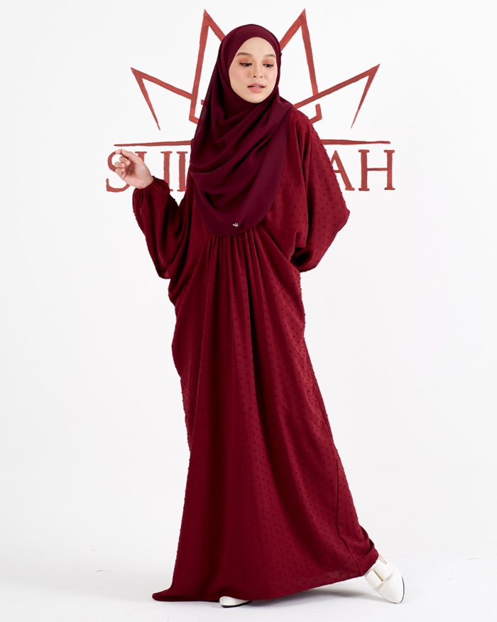 Dress Soraya - Burgundy Red - Image 5