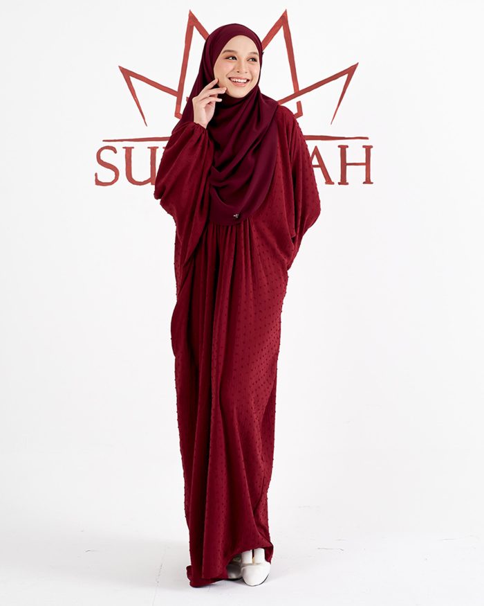 Dress Soraya - Burgundy Red - Image 6