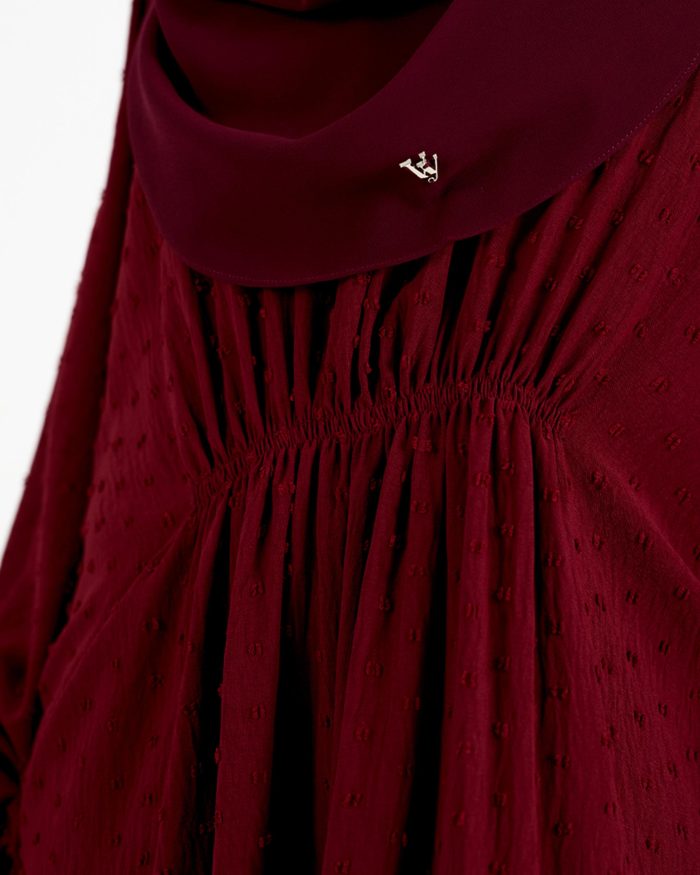 Dress Soraya - Burgundy Red - Image 8