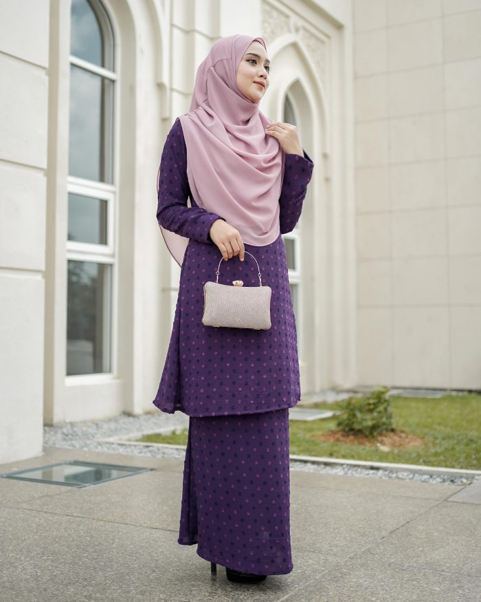 Baju Kurung Pahang Latisha - Purple Grape