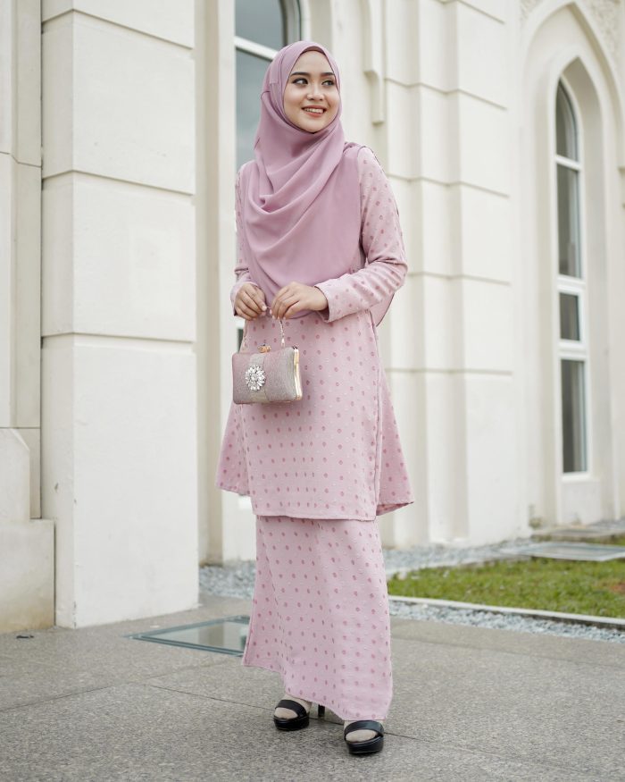 Baju Kurung Pahang Latisha - Snowy Pink - Image 4