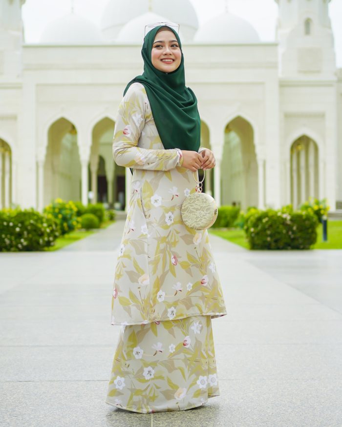 Baju Kurung Pahang Laura Printed - Dessert Picotea