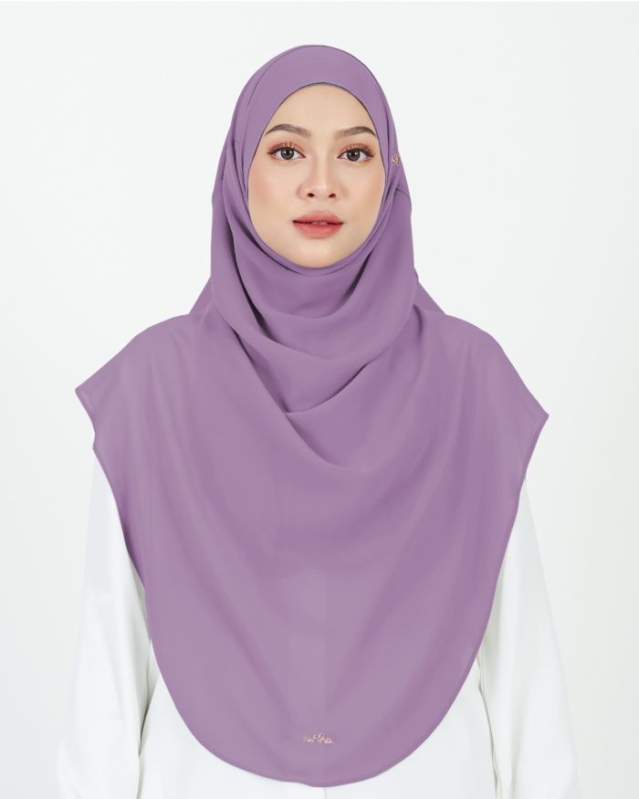 Tudung Sarung Instant Chiffon Lustia (XL) - Lavender