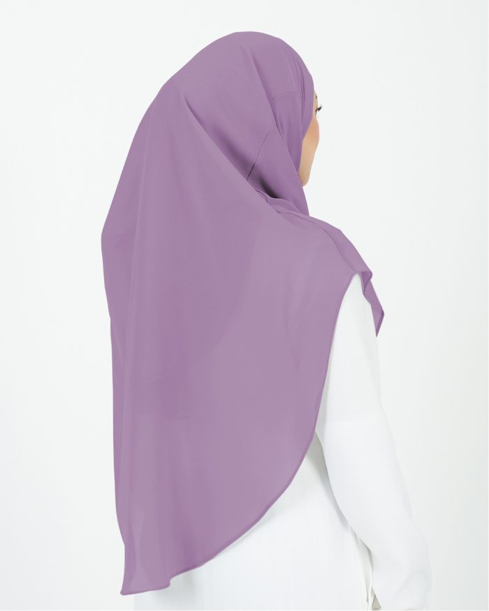 Tudung Sarung Instant Chiffon Lustia (XL) - Lavender - Image 4