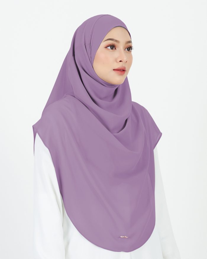 Tudung Sarung Instant Chiffon Lustia (XL) - Lavender - Image 3