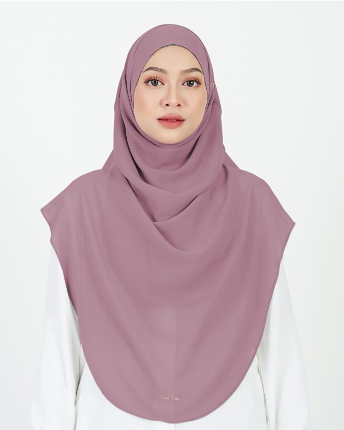 Tudung Sarung Instant Chiffon Lustia (XL) - Mauve Purple