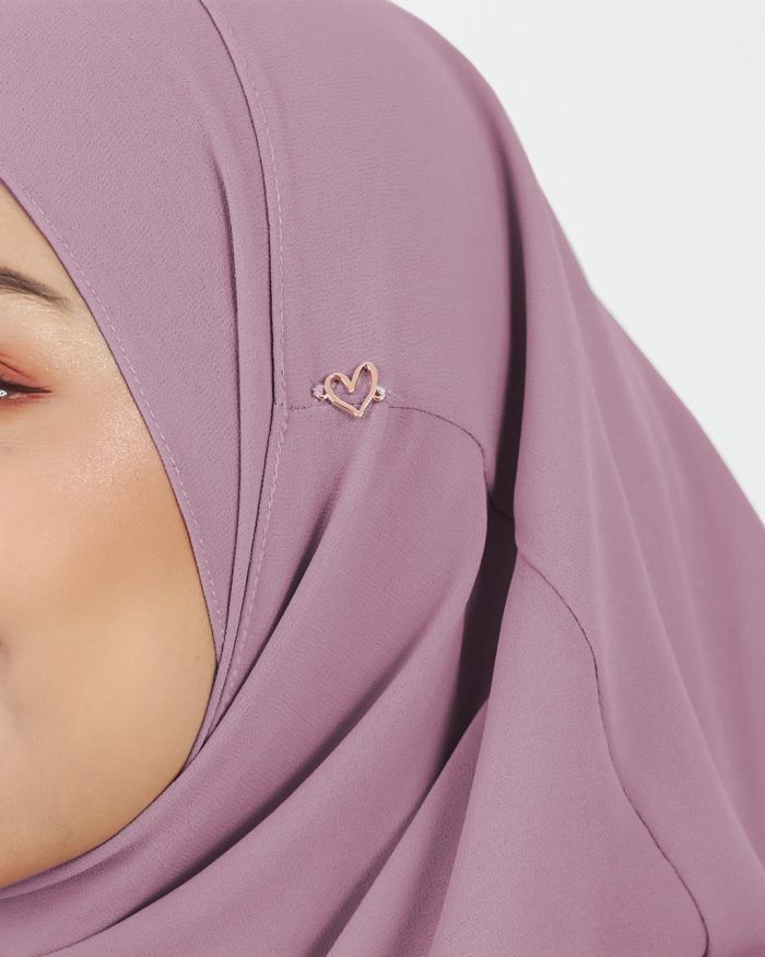 Tudung Sarung Instant Chiffon Lustia (XL) - Mauve Purple - Image 5