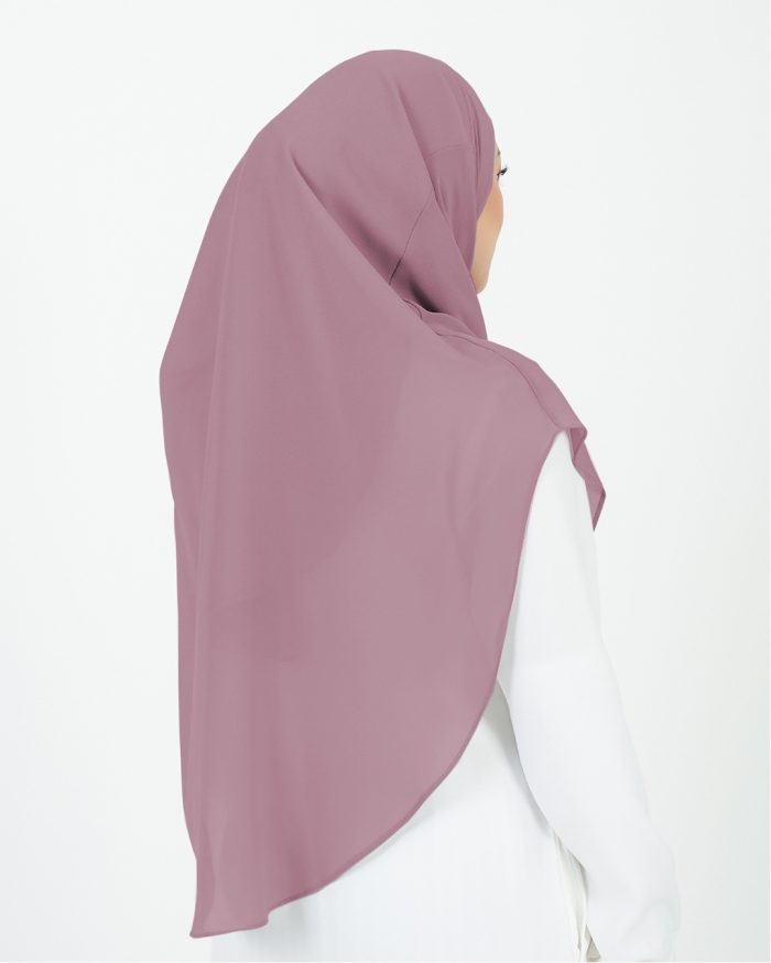 Tudung Sarung Instant Chiffon Lustia (XL) - Mauve Purple - Image 4