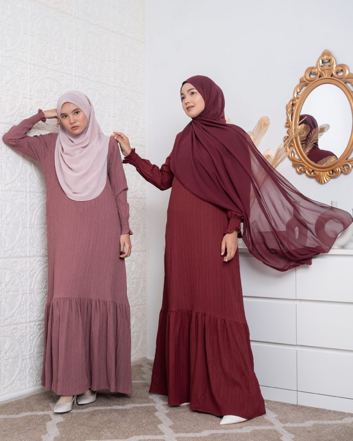 Dress Ruffle Rachel - Dusty Pink - Image 4