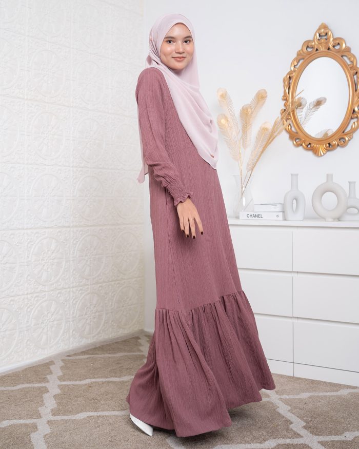 Dress Ruffle Rachel - Dusty Pink - Image 2