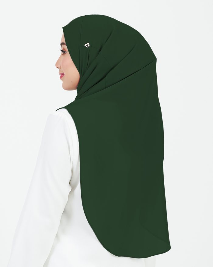 [AS-IS] Tudung Sarung Instant Chiffon Lustia (L) - Emerald Green - Image 4