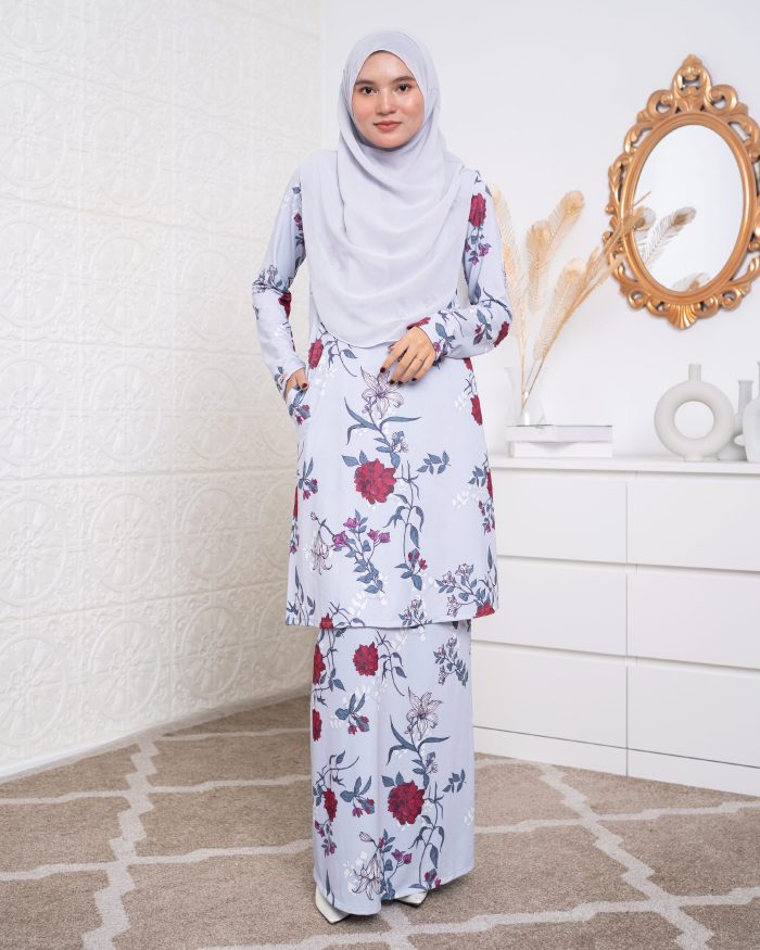 Baju Kurung Lara 2.0 - Ash Magnum - Image 3