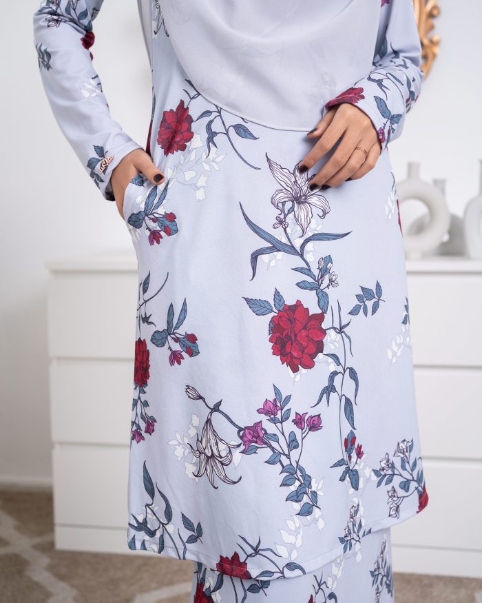 Baju Kurung Lara 2.0 - Ash Magnum - Image 4