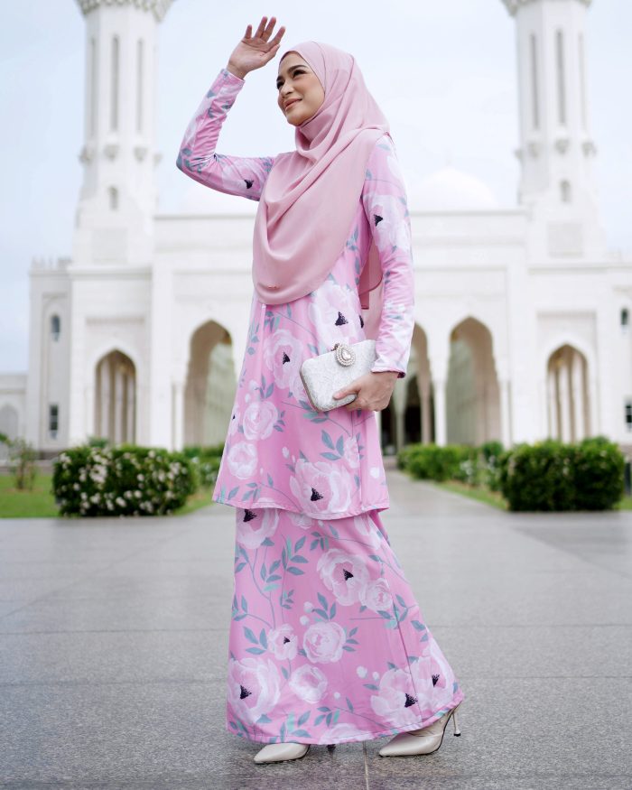 Baju Kurung Lara 2.0 - Bisque Pink - Image 2