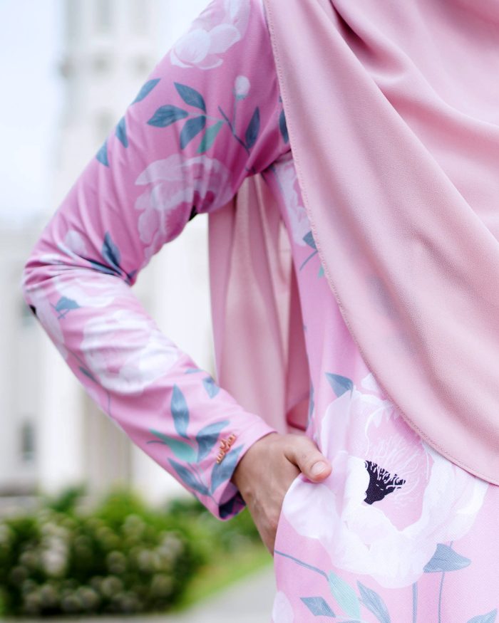 Baju Kurung Lara 2.0 - Bisque Pink - Image 3