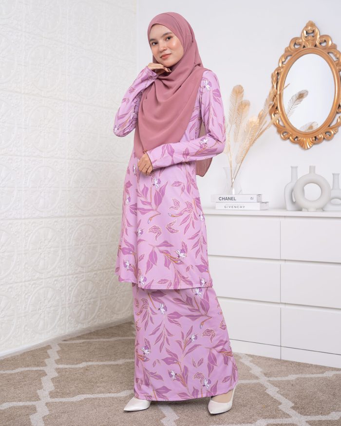 Baju Kurung Lara 2.0 - Brilliant Lavendar