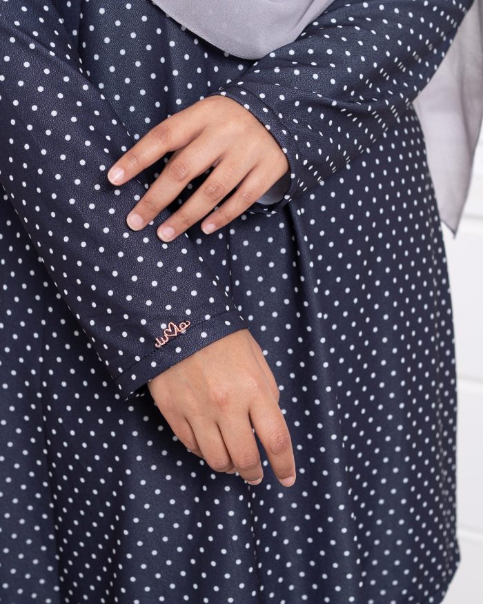 Baju Kurung Lara 2.0 - Polka Black - Image 7