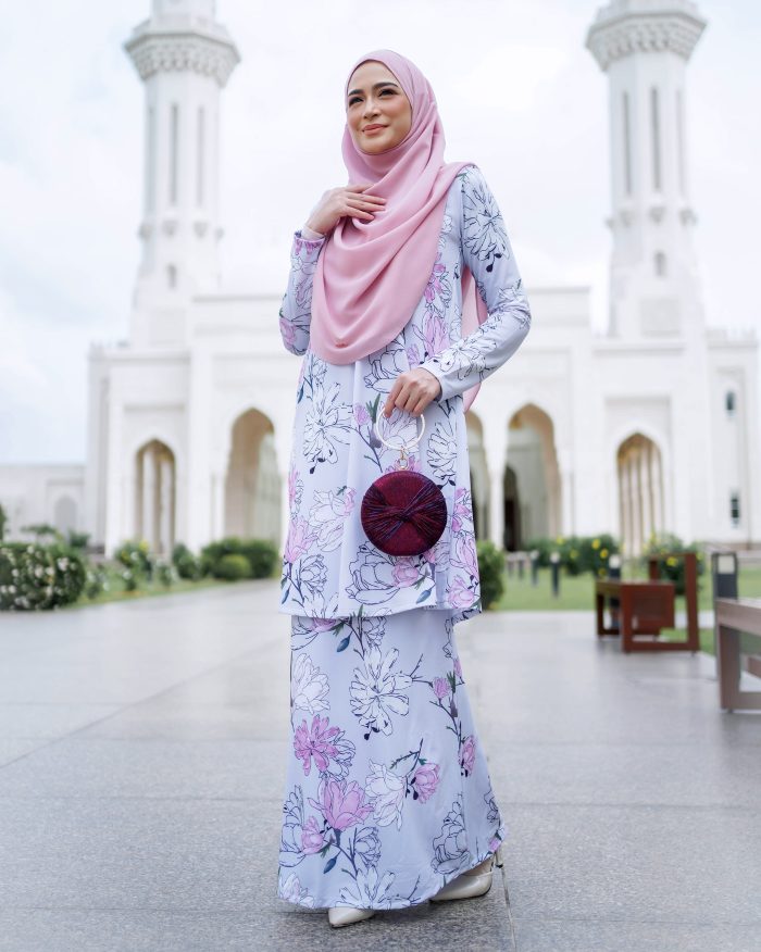 Baju Kurung Lara 2.0 - Snow Pink - Image 3