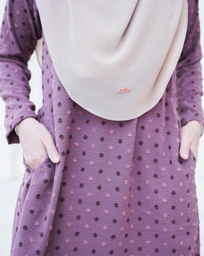 Baju Kurung Pahang Latisha 2.0 - Mauve Purple - Image 4