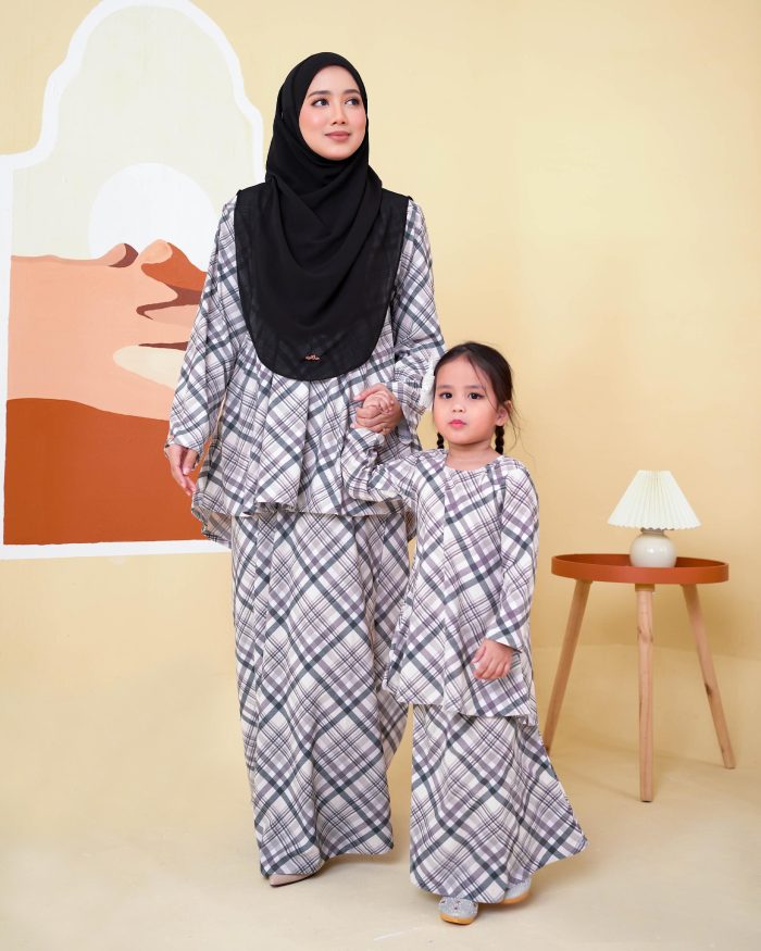 Baju Kurung Lola Printed 2.0 - Gingham Matte - Image 6