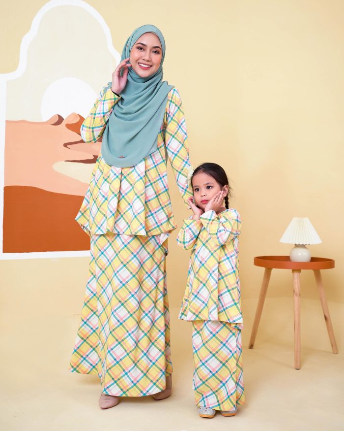 Baju Kurung Lola Printed 2.0 - Gingham Sun - Image 7