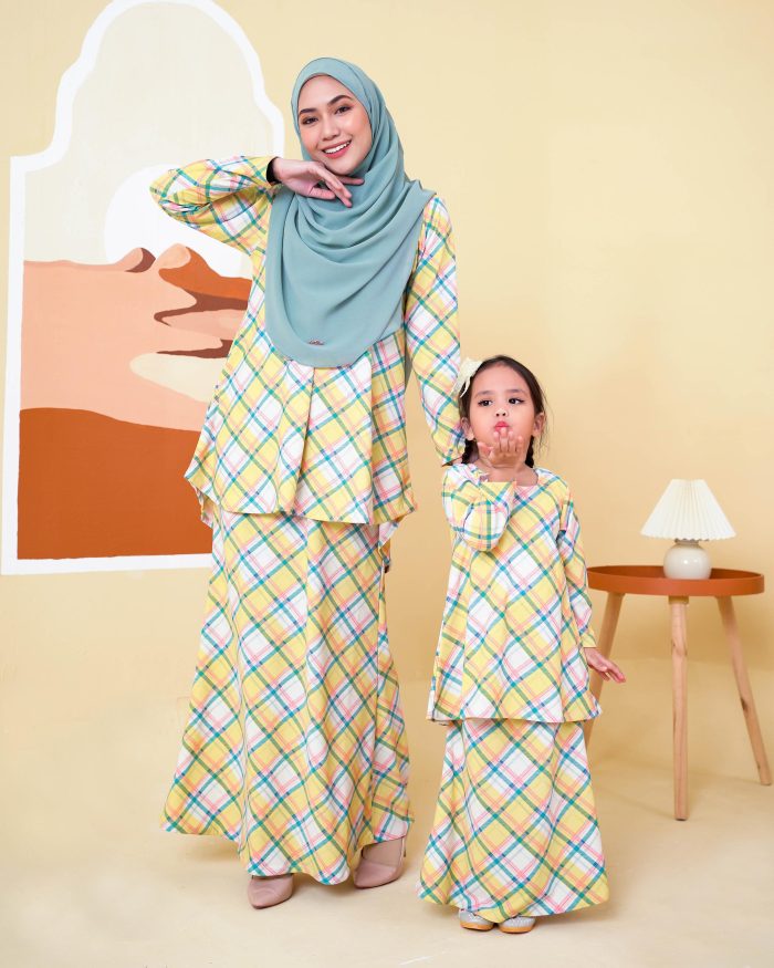 Baju Kurung Lola Printed 2.0 - Gingham Sun - Image 6