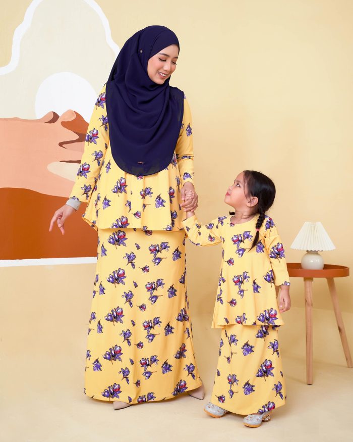 Baju Kurung Lola Printed 2.0 - Villea Blonde - Image 6