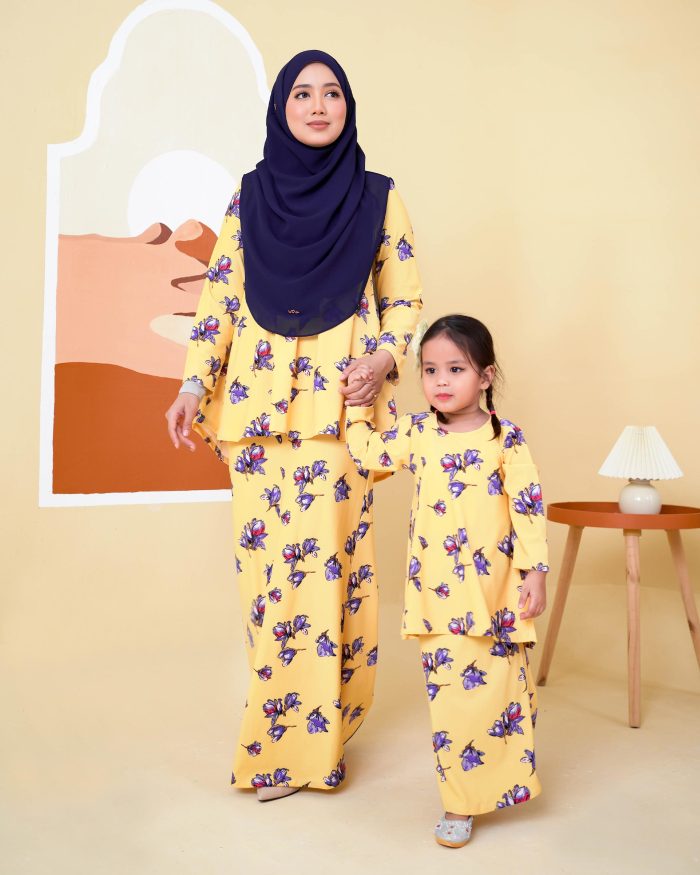 Baju Kurung Lola Printed 2.0 - Villea Blonde - Image 7