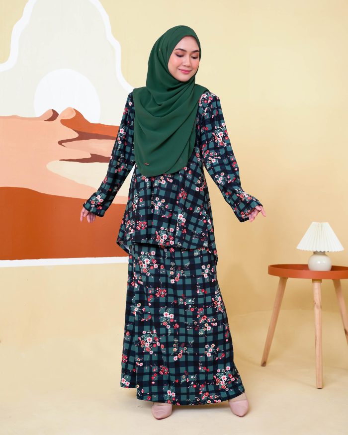 Baju Kurung Lola Printed 2.0 - Claude Checkered - Image 2