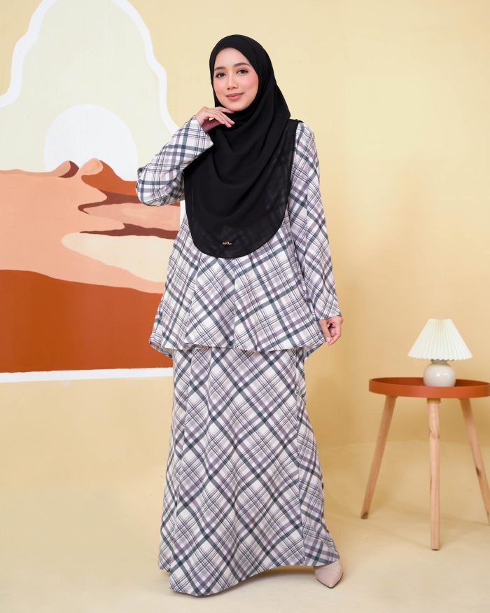 Baju Kurung Lola Printed 2.0 - Gingham Matte