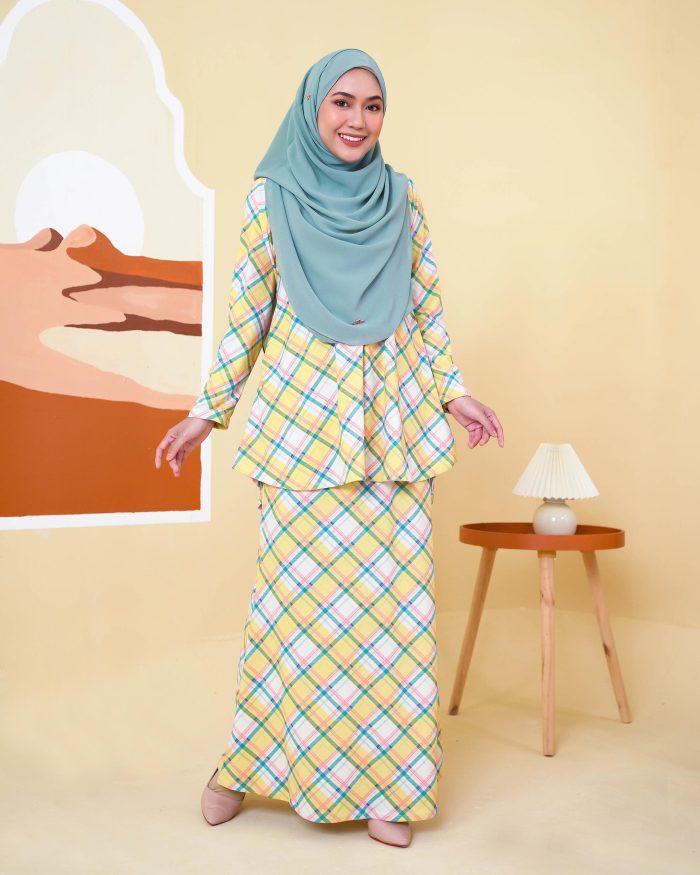 Baju Kurung Lola Printed 2.0 - Gingham Sun - Image 2