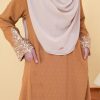 Baju Kurung Pahang Lace Ramadhani 3.0 - Gold Mustard - Image 4
