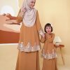 Baju Kurung Pahang Lace Ramadhani 3.0 - Gold Mustard - Image 6
