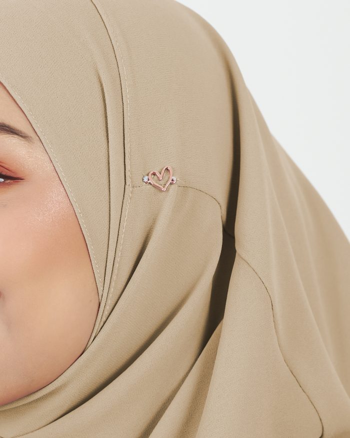 [AS-IS] Tudung Sarung Instant Chiffon Lustia (XL) - Latte Brown - Image 5