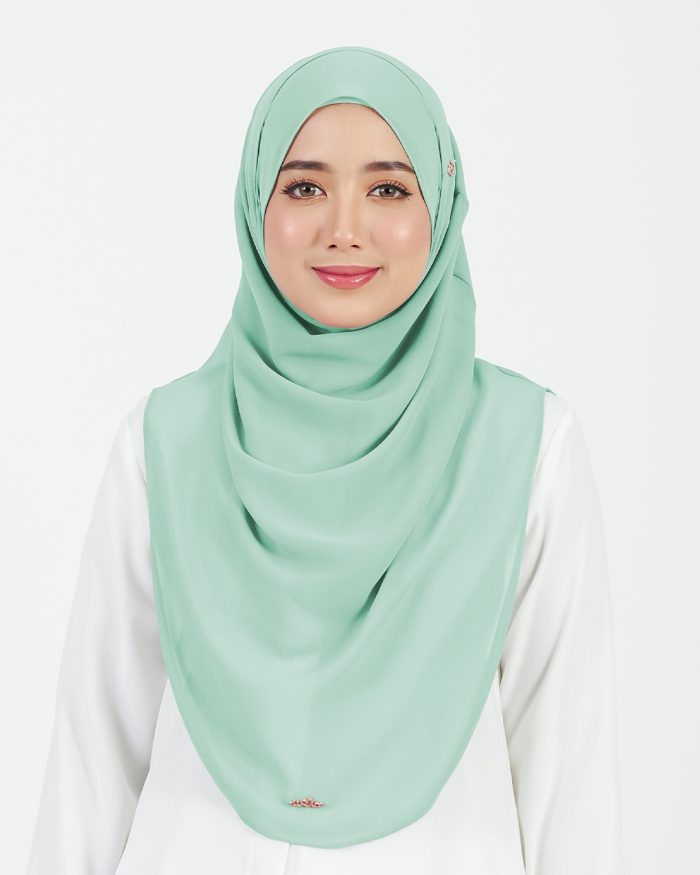 [AS-IS] Tudung Sarung Instant Chiffon Lustia (L) - Mint