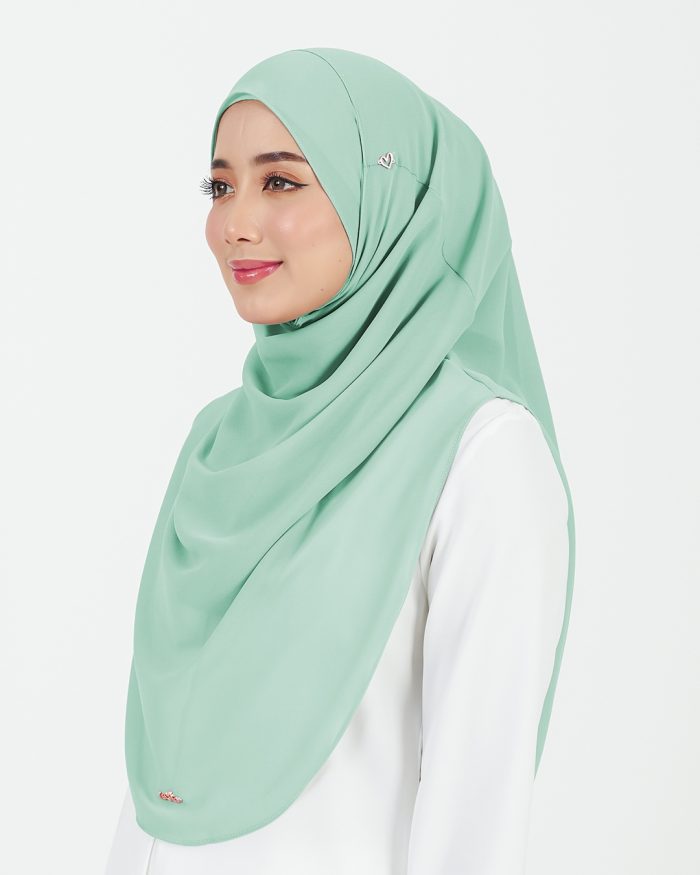 [AS-IS] Tudung Sarung Instant Chiffon Lustia (L) - Mint - Image 2