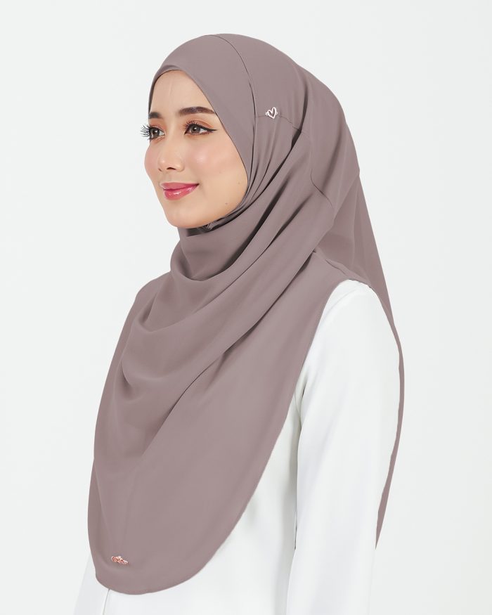 [AS-IS] Tudung Sarung Instant Chiffon Lustia (L) - Oyster - Image 2