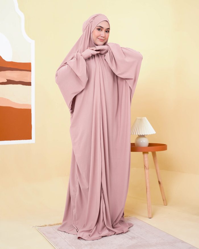 Telekung Lateefah 2.0 - Mauve Pink - Image 2
