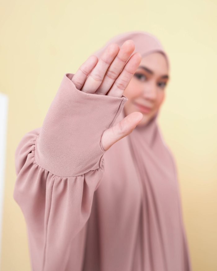 Telekung Lateefah 2.0 - Mauve Pink - Image 4