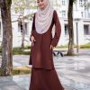 Baju Kurung Pahang Laura Plain 4.0 - Cocoa Brown