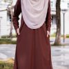 Baju Kurung Pahang Laura Plain 4.0 - Cocoa Brown - Image 4