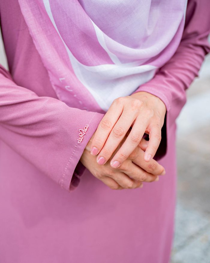 Baju Kurung Pahang Laura Plain 4.0 - Sweet Pink - Image 5