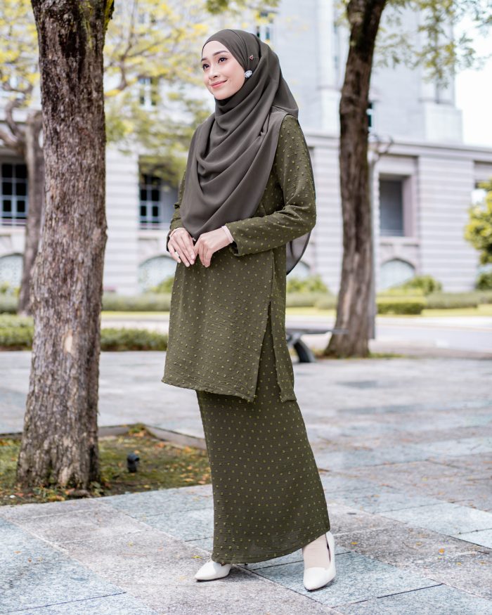 Baju Kurung Layli - Army Green