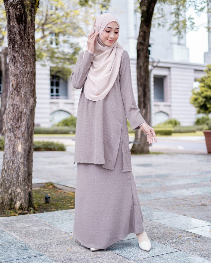 Baju Kurung Layli - Light Taupe - Image 2