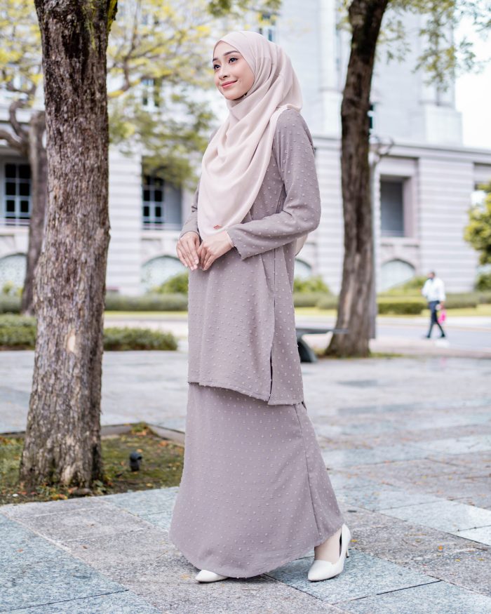 Baju Kurung Layli - Light Taupe - Image 3