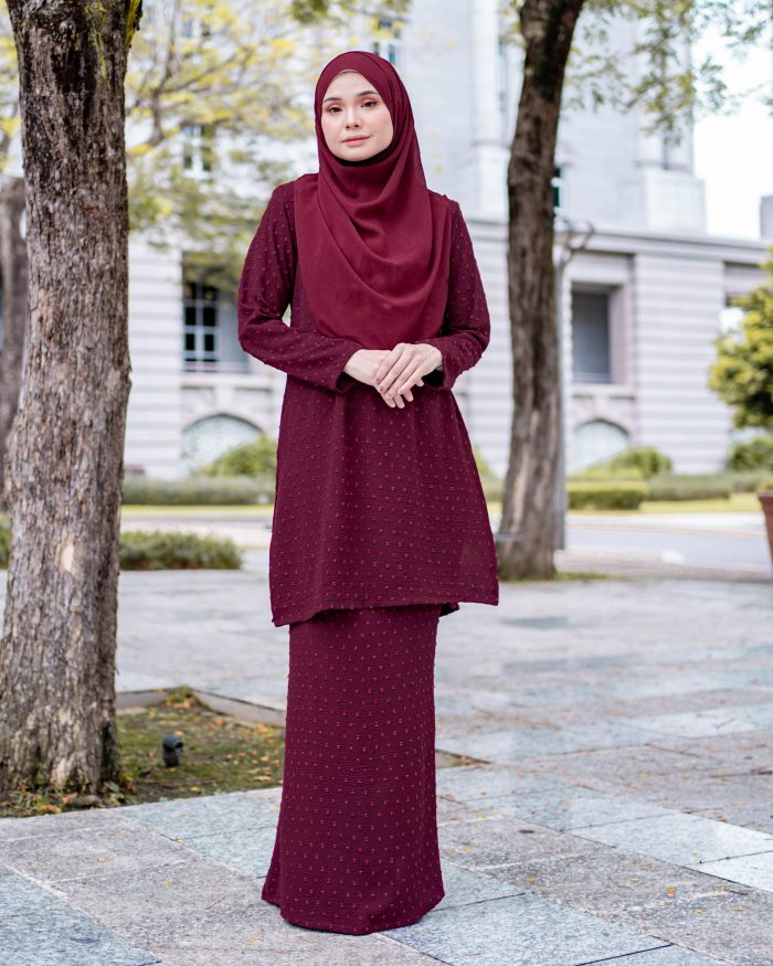 Baju Kurung Layli - Maroon