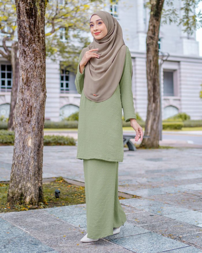 Baju Kurung Layli - Sage Green - Image 2