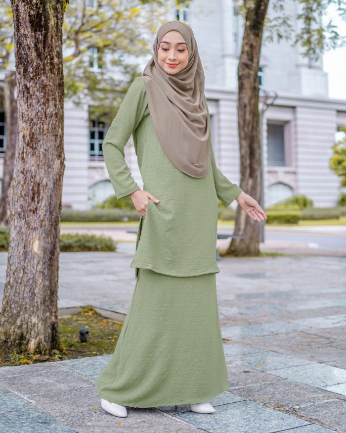 Baju Kurung Layli - Sage Green - Image 3