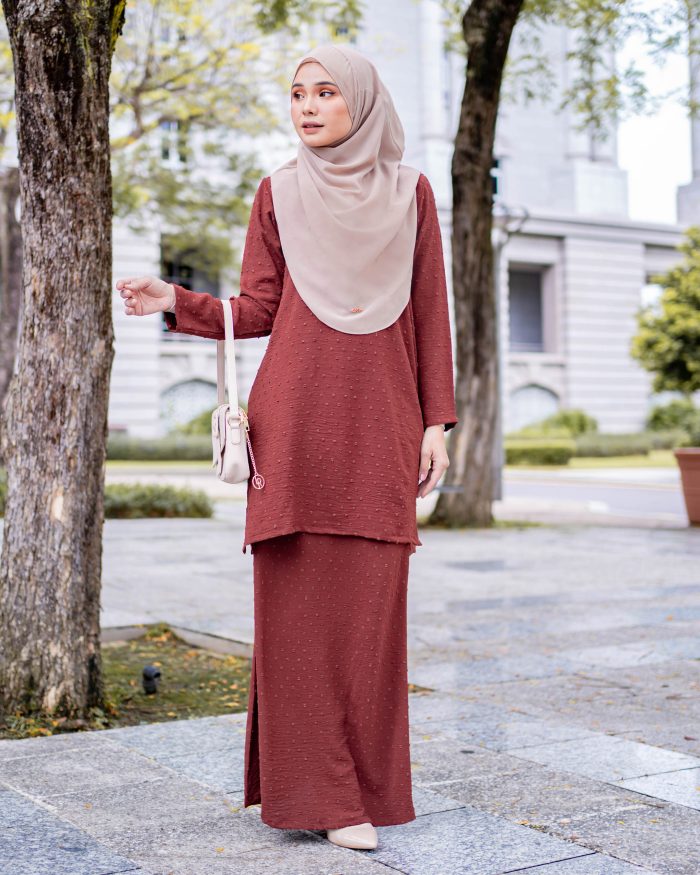 Baju Kurung Layli - Terracotta - Image 2